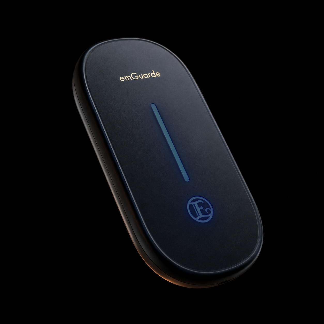 emGuarde advanced EMF protection device, angled view